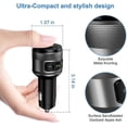 thumbnail image 4 of compatible Bluetooth Fm Transmitter Adapter,qc3.0 Usb Wireless Car Charger Dual Usb Dongle Charger,led Display_Perfect Gift, 4 of 5