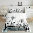 thumbnail image 2 of Erosebridal Botanical Dandelion Bedding Sets Full With Comforter,Dragonfly Flower Duvet Insert,Nature Decoration,Lightweight,3 Pieces, 2 of 8