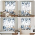 thumbnail image 6 of Blue Eucalyptus Coastal Sheer Curtains 96" Long, Beach Starfish Shell Nautical Light Filering Curtains, Privacy Drapes Simi Floor to Veiling Curtain for Living Room Bedroom Large Window Treatment, 6 of 9
