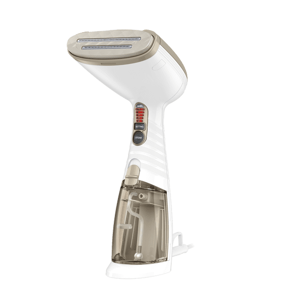 Conair Handheld Garment Steamer for Clothes, Turbo ExtremeSteam 1875W Fabric Steamer, Portable Handheld Design, Strong Penetrating Steam, White/Champagne