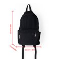 thumbnail image 4 of Mochila universal para libros Mochila escolar informal de nailon de gran capacidad (negro), 4 of 8