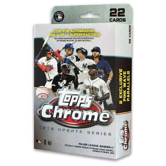 MLB Topps 2020 Chrome Update Trading Card HANGER Box [22 Cards]