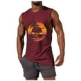 thumbnail image 2 of Njagoc3 Mens Sleeveless Sunset Graphic Tank, Muscle - Cut Armholes, Summer Beach & Outdoor Casual Vest, 2 of 6