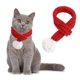 thumbnail image 1 of Christmas Dog Cat Santa Scarf, Dog Winter Knitted Scarf Pet Winter Neck Warmer Costume With White Pompom Ball, 1 of 5