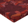 thumbnail image 4 of Ambesonne Floral Design Fitted Sheet, Spots Simple Flowers, Full Size, Dark Coral Vermilion Ruby, 4 of 5