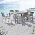 thumbnail image 1 of CorLiving Gallant Sun Bleached Grey Outdoor Dining Set, 1 of 7