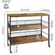 Cheflaud Rolling Kitchen Storage Cart Island with large open shelves ...