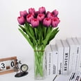 thumbnail image 4 of 12pcs Artificial Tulip 20 Inch Long Stem Artificial Flower Real Touch Tulipa for DIY Wedding Bridal Bouquet Home Décor Centerpieces Flower(Pinkish Purple), 4 of 5