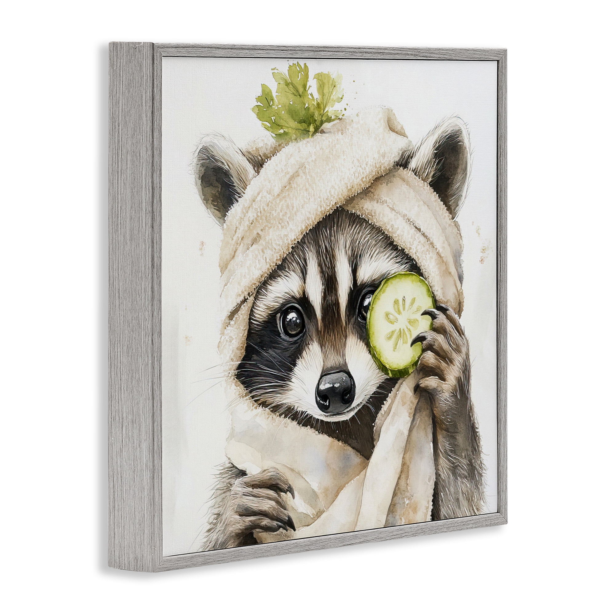 Stupell Industries Time To Depuff Self Care Gray Framed Giclee Art, design by Tina LeCour