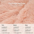 thumbnail image 2 of BLEUM CADE Luxury Fluffy Fuzzy King Bedding Comforter Set,4 Pieces Shaggy Duvet Cover Set,Furry Plush Velvet Comforter Cover with Zip Closure,King,Pink, 2 of 7