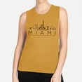 thumbnail image 2 of Skyline Miami Florida Women's Muscle Tank Medium Antique Gold, 2 of 5