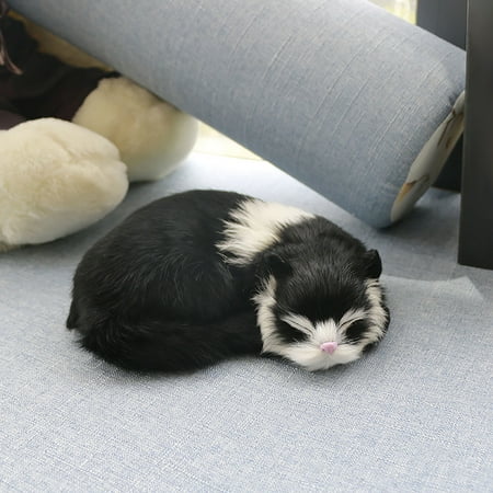 Lifelike Simulation Cat Plush Toy – Realistic Fabric Doll for Kids Educational Collectible Home Decor Durable & Easy Care No Battery Needed