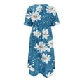 FAVIPT Summer Dresses for Women 2025 Casual Floral Short Sleeve A Line