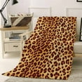 thumbnail image 3 of Fleece Blanket Leopard Print Animal Skin Texture Blankets, Soft Cozy Warm Flannel Throw Blanket, Wild Style Blanket for Bed Couch Sofa,40x60In, 3 of 9