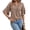 Brown, variant on T-Shirts for Women Solid Color V-Neck with Double Layer Flared Elbow-Length Sleeve Top Womens Tops Navy M