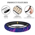 thumbnail image 6 of Daiia Steering Wheel Covers Neon Gradient Blue Elastic Skidproof Steering Wheel Protective Cover Case Steering Wheel Protector Comfortable Protective Case For Suv Sedan Decor, 6 of 8
