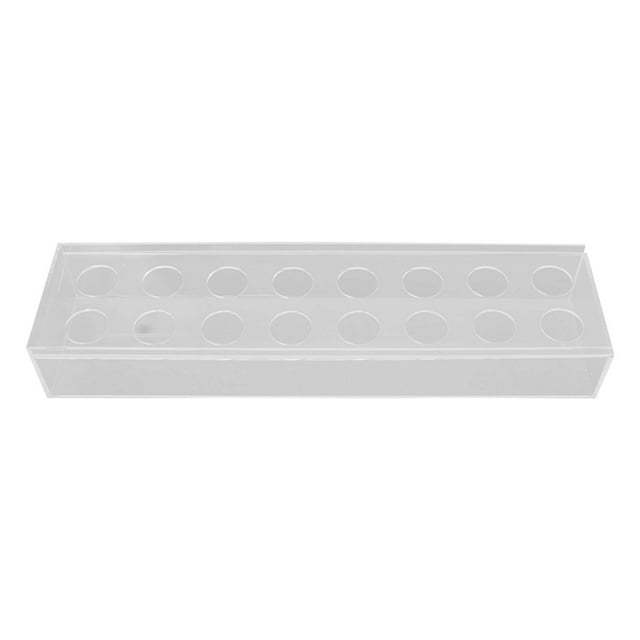 Jarrón de acrílico transparente con múltiples agujeros, elegante, decorativo, rectangular, para bodas, hogar, comedor, mesa, 40 cm/15,7 pulgadas