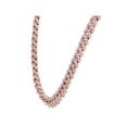 thumbnail image 3 of 8.43Cttw Round Cut Diamond Cuban Link Statement Necklace 14K Rose Gold 17.5 In, 3 of 7