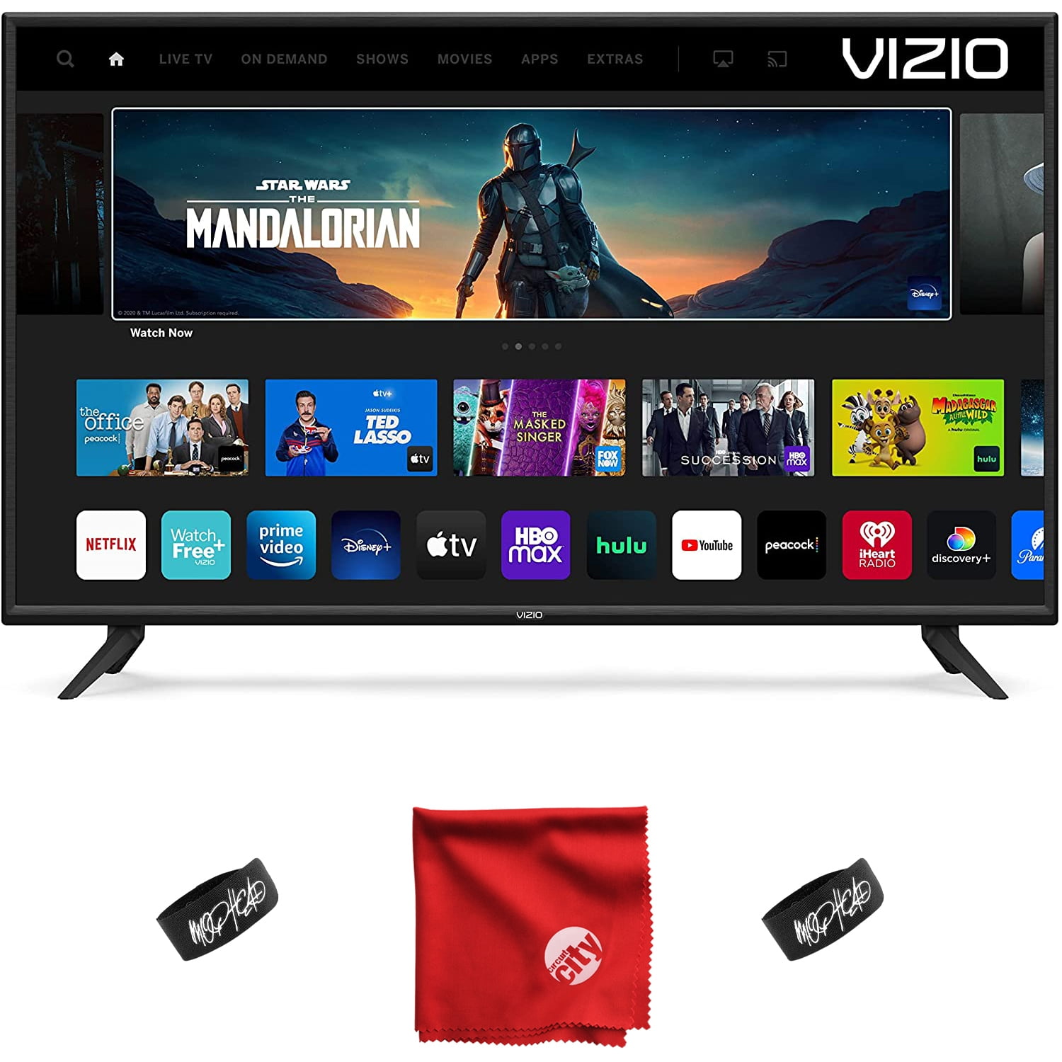VIZIO V-Series 50-Inch 2160p 4K UHD LED Smart TV (V505-G19) with Built-in HDMI, USB, Dolby Vision HDR, Voice Control Bundle with Circuit City 6-Feet Ultra High Definition 4K HDMI Cable and Accessories