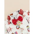 thumbnail image 5 of BemeyourBBs Toddler Baby Boys Farm Circus Gentleman Outfits Infant Baby Boys Summer Clothes Cute Cartoon Animal Print Short Sleeve Button Down Shirts with Bowtie Pockets Shorts Set, 5 of 8