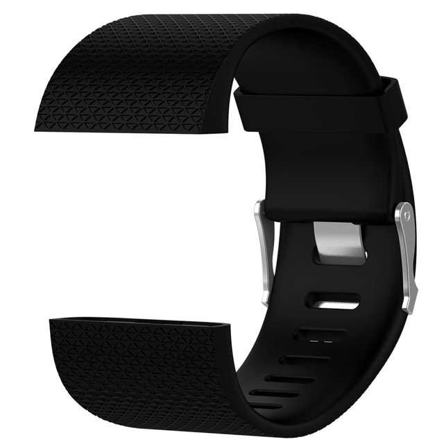 Replacement Bands for Fitbit Surge Watch, Silicone Compatible Metal Buckle Fitness Tracker Original Wristband Strap Small&Large