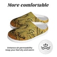 thumbnail image 6 of Rateoe Coffee Vintage Print Women's Men's Cotton Knit Slippers Lightweight Memory Foam Indoor House Shoes with Anti-Skid Sole-40/41, 6 of 7