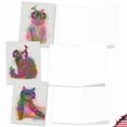 thumbnail image 4 of 20 Blank All Occasion Cards Assorted (10 Designs, 2 Each) - Funky Rainbow Cats All Occasion (4" x 5.12") AM6199OCB-B2x10, 4 of 6