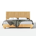 thumbnail image 3 of Christopher Knight Home 83.4" Queen Size Platform Bed Frame with Reeded Headboard, Solid Wood, Natural, 3 of 10