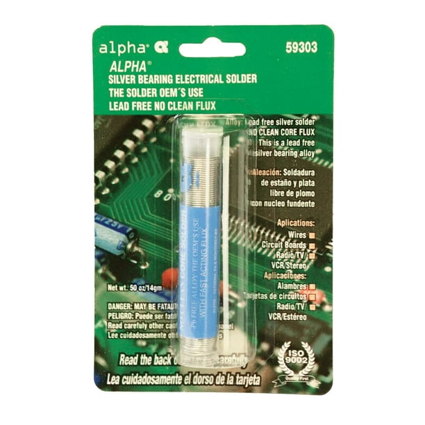 Alpha LeadFree Flux Core Solder Silver Bearing 1 pc.