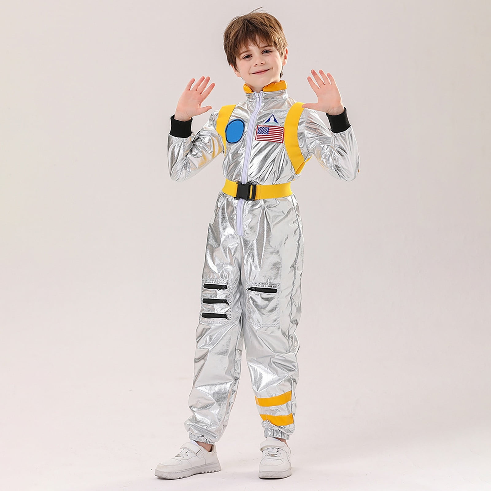 RMGVDSD Kids Astronaut Outfit for Boys Girls Space Jumpsuit Astronaut Carnival Onesie Performance Clothes Coming Home Outfit