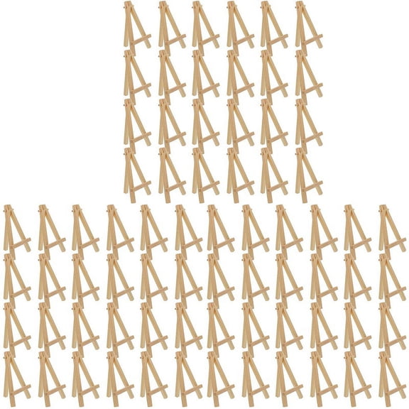 72Pcs 12.7cm Mini Wooden Display Stands, Easels, Table Top Stands, Suitable for Children's Handicrafts, Business Cards