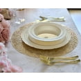 thumbnail image 4 of " OCCASIONS " 240 Plates Pack, Extra Heavyweight Vintage Wedding Party Disposable Plastic Plates (8.25'' Appetizer / dessert plate, Chateau Ivory), 4 of 9