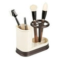 thumbnail image 5 of mDesign Bathroom Toothbrush/Toothpaste Dental Storage Organizer - Vanilla/Bronze, 5 of 6