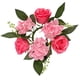 thumbnail image 1 of Anillos de velas navideñas, guirnalda navideña de 8 ", coronas pequeñas, candelabro de corona navideña para chimenea, velas cónicas para el hogar y la , Rosa Rosa Macarena Coronas de anillos con velas, 1 of 8