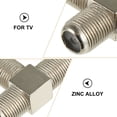 thumbnail image 4 of SHINYPASING 10Pcs F Type Coaxial Cable Splitter 3 Way Zinc Alloy Connector for TV Signal, 4 of 5