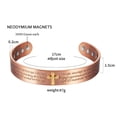 thumbnail image 5 of Metaljc Magnetic Christian Jesus Copper Cuff Bracelet for Men Women, Religious Jewelry Gifts, 5 of 6