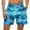 Blue, variant on Mens Hawaiian Swim Shorts Trendy Palm Tree Printed Board Shorts no Liner Summer Travel Swim Trunks Quick Dry Bathing Suits Blue L