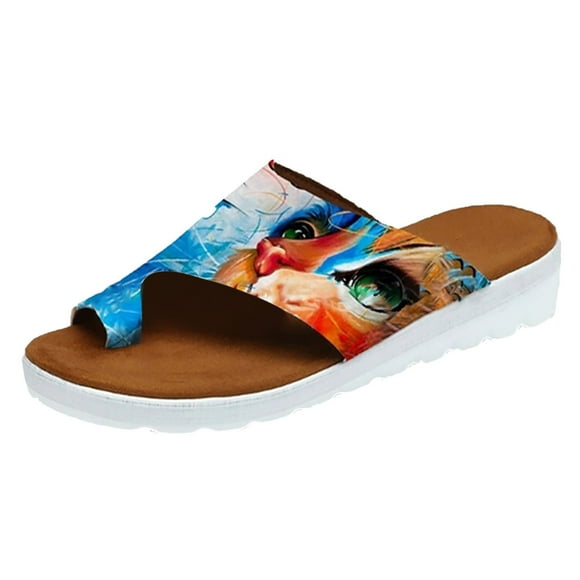 Aqestyerly Women Dressy Comfy Platform Casual Shoes Summer Beach Travel Slipper Flip Flops