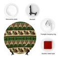 thumbnail image 4 of Kdxio Dark Green Vintage Corn Pattern Bone China Decorative Plate Ceramic Decorative Plate for Home Office Wall Stand Decorative Plates for Home Bedroom-10in, 4 of 6