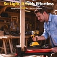 thumbnail image 6 of Kisportee Cordless Drill, 21V Power Drill Set with 2x2.0Ah Battery, 3/8"Keyless 25+3 Position Electric Drill & 2-Speed Transmission For Screwdriving and Drilling, Yellow, 6 of 10