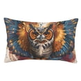 thumbnail image 1 of Balery Colorful Owl Tattoo Art Funda de Cojín Estampada, Regalos para Mujeres, Regalos de Amor para Ella, Regalos para Novia o Esposa, Funda de Almohada-16"x24", 1 of 6