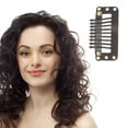 thumbnail image 5 of Unique Bargains 20 Pcs 9-Teeth Snap Wig Hair Clips for Hair Extension Brown, 5 of 5
