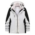 thumbnail image 4 of COSFO Full Zip Mens Jacket Twill Removable Hood Colorblock Outerwear Outdoor Loose Fit Long Sleeve Winter Hiking Men's Sport Coats, 4 of 5
