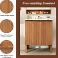 thumbnail image 4 of 30" Bathroom Vanity With Ceramic Basin, 45-degree , Vintage Minimalist Style, Natural Unit Vanity, Sink, 45 Degrees Spacious Space, Appearance Quiet Operation, 4 of 7