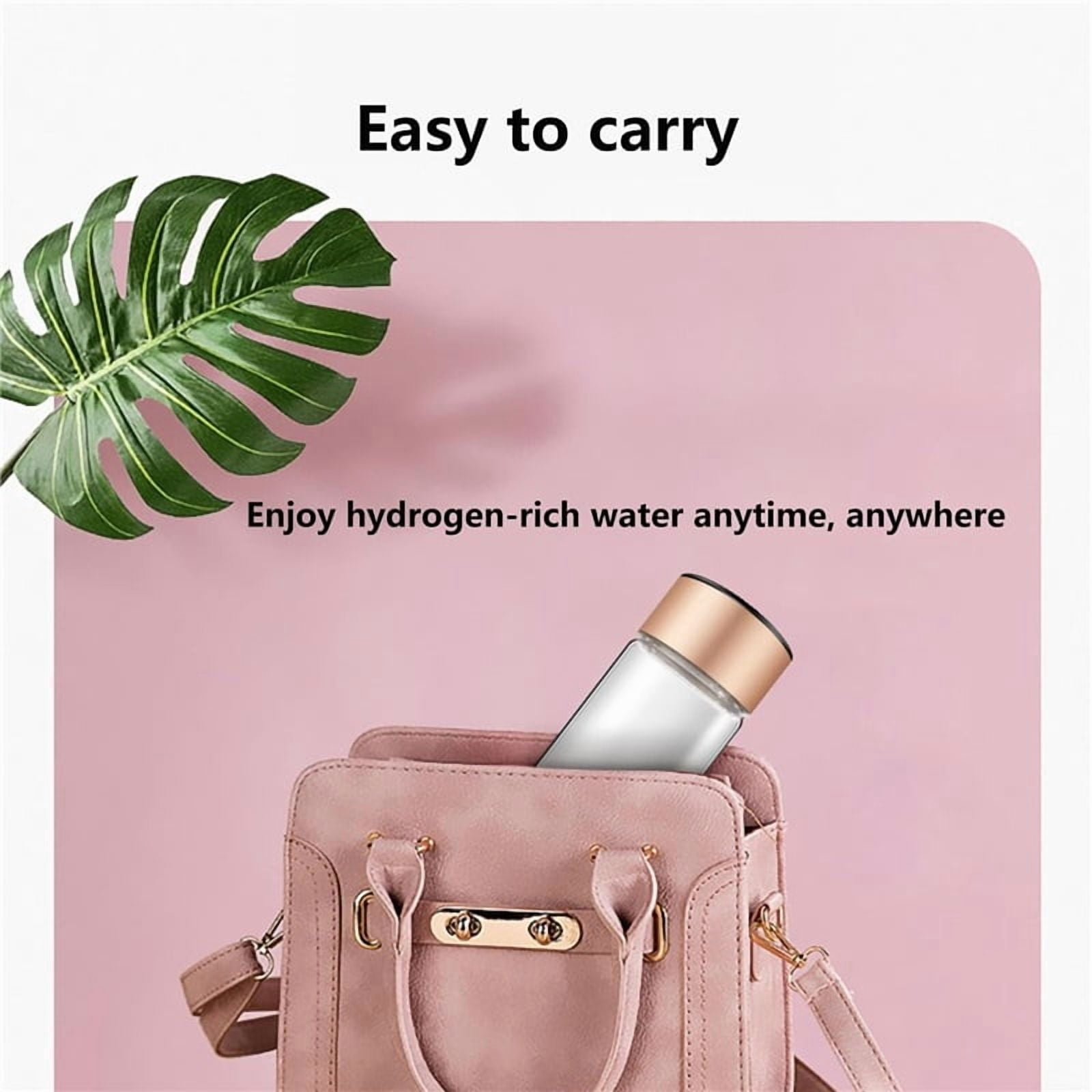 Hydrogen Water Generator, Molecular Hydrogen Water Bottle Generator 2-in-1 Hydrogen Water Ionizer Machine 3 Minutes Hydrogen Concentration 1200-1400PPB USB Rechargeable with Hydrogen Suction Tube