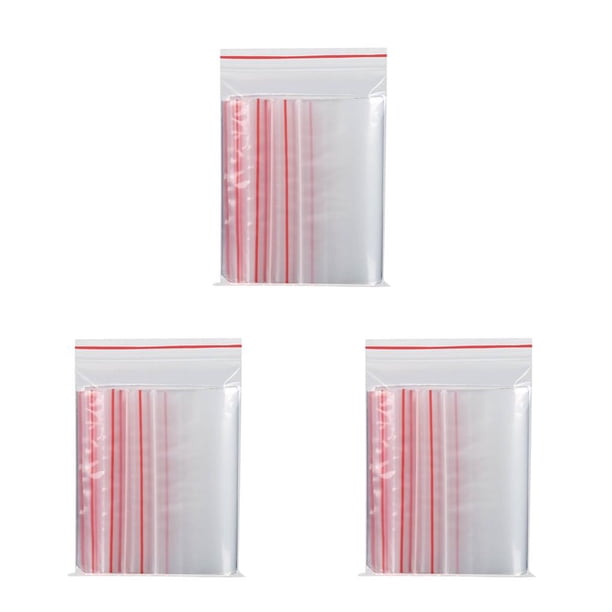 Bearachild Unids/paquete de 100 bolsas con cierre de cremallera, bolsa de plástico transparente autosellante, paquete de almacenamiento de alimentos, bolsa Type4 NO4 Bearachild CBP115977