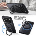 thumbnail image 2 of JETech 360 Degree Rotatable Ring Case for iPhone 17 Pro Max 6.9-Inch with Camera Control Button, Compatible with MagSafe (Black), 2 of 7