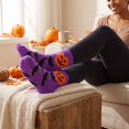 thumbnail image 6 of Halloween Mid Calf Fuzzy Socks for Women Thickened Plush Warm Knit Crew Socks with Novelty Style Soft Cushioned Perfect for Fall Winter Indoor Use and Home Lounging B, 6 of 6