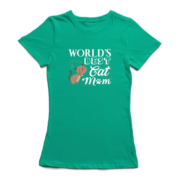 Le Meilleur T-shirt pour Femmes Chat Maman Citation Graphique