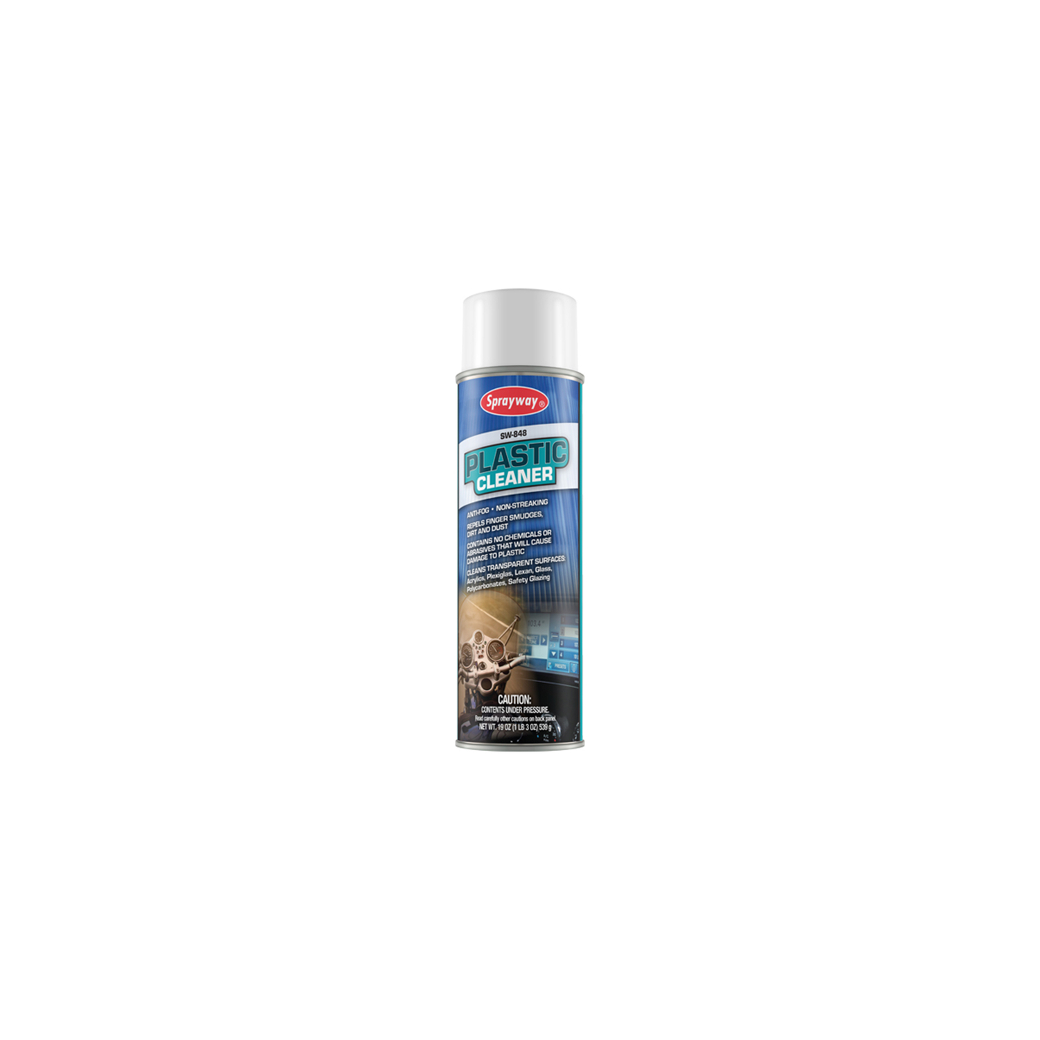 Sprayway SW848 19 Oz Aerosol Plastic Cleaner